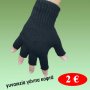 Πλεκτά γάντια γυναικεία κοφτά μαύρα ONE SIZE