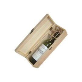 20601235 ΠΑΚΕΤΟ ΜΕ 2 ΤΜΧ. Ξύλινο αλουστράριστο κουτί για 1 φιάλη κρασί