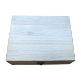 20601230 ΠΑΚΕΤΟ ΜΕ 2 ΤΜΧ. Μεγάλο ξύλινο αλουστράριστο κουτί