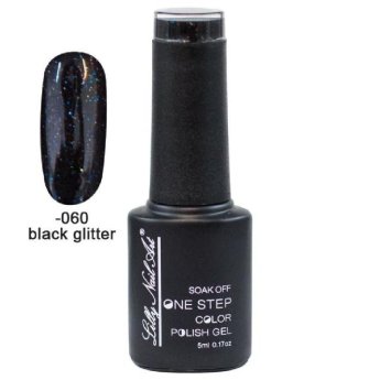 40504002-060 ΠΑΚΕΤΟ ΜΕ 2 ΤΜΧ. Ημιμόνιμο μανό one step 5ml - Black Glitter