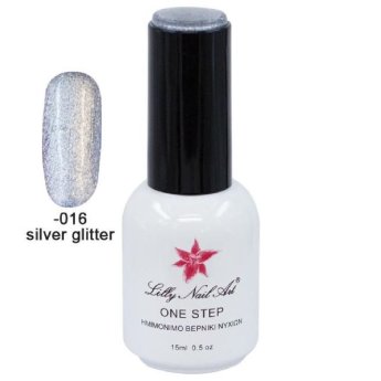 40504001-016 ΠΑΚΕΤΟ ΜΕ 2 ΤΜΧ. Ημιμόνιμο μανό one step 15ml - Silver glitter