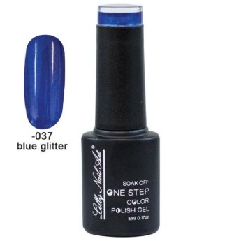 40504002-037 ΠΑΚΕΤΟ ΜΕ 2 ΤΜΧ. Ημιμόνιμο μανό one step 5ml - Blue glitter