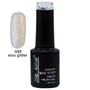 40504002-046 ΠΑΚΕΤΟ ΜΕ 2 ΤΜΧ. Ημιμόνιμο μανό one step 5ml - Ecru glitter