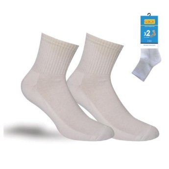 70701007-2 ΠΑΚΕΤΟ ΜΕ 2 ΣΕΤ. Ανδρικές λευκές αθλητικές κάλτσες σετ 2 ζευγάρια Νο 44-47