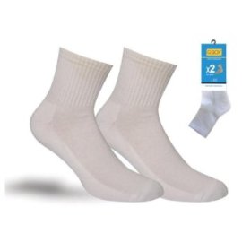 70701007-1 ΠΑΚΕΤΟ ΜΕ 2 ΣΕΤ. Ανδρικές λευκές αθλητικές κάλτσες σετ 2 ζευγάρια Νο 36-40