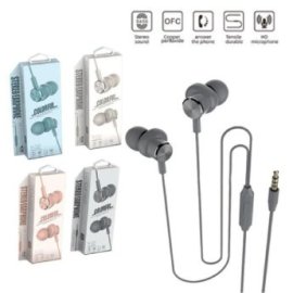 30502110 ΠΑΚΕΤΟ ΜΕ 2 ΤΜΧ. In-ear wired earphone handsfree με βύσμα 3.5mm