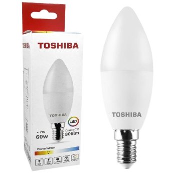 88-449 ΛΑΜΠΑ LED TOSHIBA ΚΕΡΙ N-STD C37 E14 7W 3000K