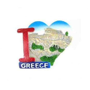10476-4 ΜΑΓΝΗΤΑΚΙ ΨΥΓΕΙΟΥ I LOVE GREECE 6X7CM