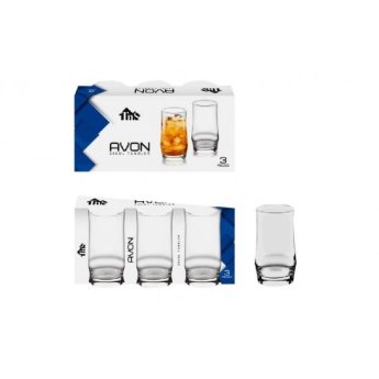 5204558368901 ΠΟΤΗΡΙ ΝΕΡΟΥ ΔΙΑΦΑΝΟ AVON ΣΕΤ 3ΤΜΧ 280ML