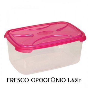 003301864 ΔΟΧΕΙΟ ΦΑΓΗΤΟΥ ΟΡΘΟΓΩΝΙΟ ΠΛΑΣΤΙΚΟ FRESCO 1.65LT