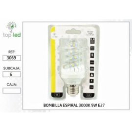 3069 BOMBILLA ESPIRAL LED 3000K 9W E27