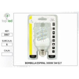 3067 BOMBILLA ESPIRAL LED 3000K 5W E27