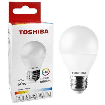 88-452 ΛΑΜΠΑ LED TOSHIBA  ΓΙΑ ΝΤΟΥΙ E27 ΘΕΡΜΟ ΛΕΥΚΟ 230V N-STD G45 E27 7W 3000K ΓΩΝΙΑ ΔΕΣΜΗΣ 180 ΜΟΙΡΕΣ