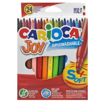 60-7 ΠΑΚΕΤΟ ΜΕ 6 ΤΜΧ. ΜΑΡΚΑΔΟΡΟΙ CARIOCA JOY 2.6mm ΣΕΤ-24ΧΡΩΜΑΤΑ