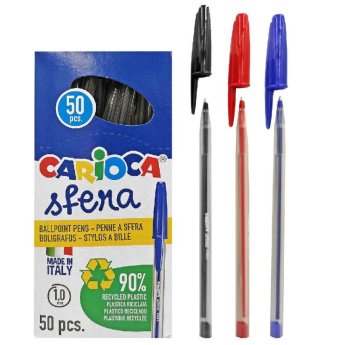 60-798 ΠΑΚΕΤΟ ΜΕ 50 ΤΜΧ.  ΣΤΥΛΟ SFERA BOX CARIOCA BALLPOINT 1.0mm