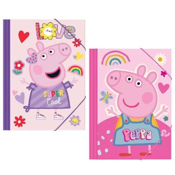 50-3085 ΠΑΚΕΤΟ ΜΕ 6 ΤΜΧ. ΝΤΟΣΙΕ ΧΑΡΤΙΝΟ ΛΑΣΤΙΧΟ PEPPA PIG 25x35cm