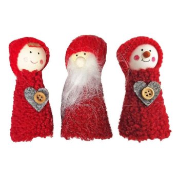 93-3177 Στολίδια φιγούρες xmas σετ-3 τεμ 10cm