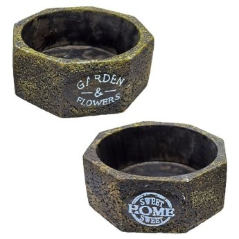 81-1140 ΠΑΚΕΤΟ ΜΕ 6 ΤΜΧ. Κασπώ Κεραμικό Πολύγωνο 16x6.5cm