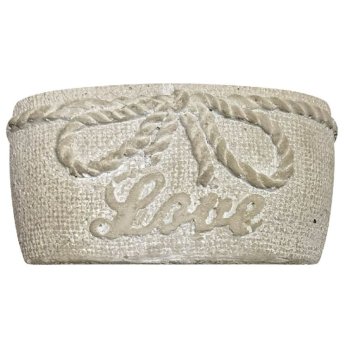 81-1132 ΠΑΚΕΤΟ ΜΕ 6 ΤΜΧ. Κασπώ Κεραμικό Οβάλ Love 14x8x6.5cm