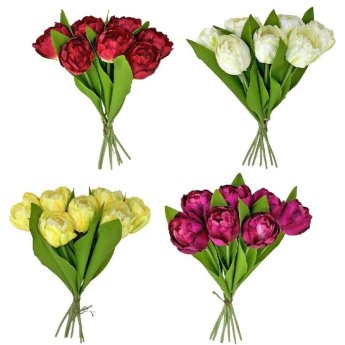 73-2193 Μπουκέτο 7 Λουλούδια Τουλίπες 44cm
