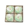 73-2185 Αυγα Ξύλινα Κρεμαστά Πράσινα με Λαγό σετ-12τεμ Ξύλινο κουτί-13x13cm