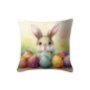 73-2188 Μαξιλάρι Γεμάτο Πασχαλινός Λαγός με Αυγα 45x45cm