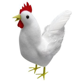 73-2190 Κότα Λευκή Διακοσμητική Όρθια 24cm