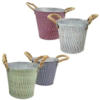 22-3067 Γλαστράκι-Κασπώ Μεταλλικό Σχέδιο Κορμός Φ16x14cm