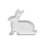 73-2150 Δίσκος Σχέδιο Λαγός Λευκός 29.5x25x3cm