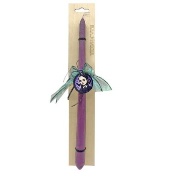 73-2131 Λαμπάδα Gothic Girl σε Ξύλινο Πλαίσιο 38x2.5cm