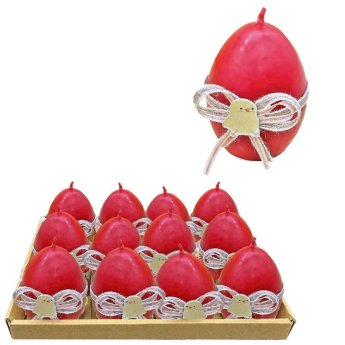 73-2140 ΠΑΚΕΤΟ ΜΕ 12 ΤΜΧ. Κερί Αυγό με Κοτούλα 8cm