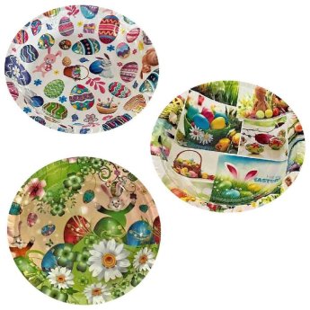 73-2121 Μπωλιέρα Βαθια Μεγάλη Στρογγυλή Πασχαλινή o29x4cm