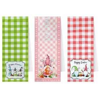 73-2114 Ρεντώ Runner Πασχαλινό Καρώ Gnome 180x36cm