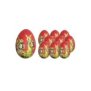 73-2075 Σετ Αυγα Κόκκινα με Λαγό 9 τεμ 6cm