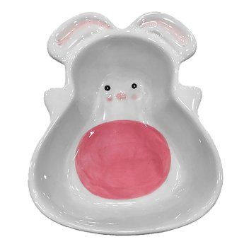 73-2057 ΠΑΚΕΤΟ ΜΕ 5 ΤΜΧ. Αυγοθήκη Λαγουδάκι Πορσελάνης 15x12x5cm