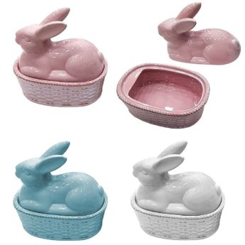 73-2064 Μπωλ Αυγοθήκη Λαγός 21x13x20cm