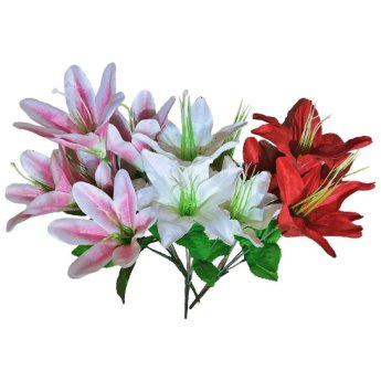 73-2044 ΠΑΚΕΤΟ ΜΕ 2 ΤΜΧ. Μπουκέτο 8 Νούφαρα 40cm