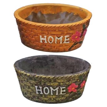 73-1997 ΠΑΚΕΤΟ ΜΕ 9 ΤΜΧ. Καλάθι Κεραμικό Home 16x12x7cm