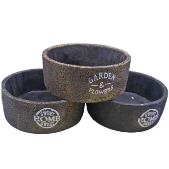 73-1998 ΠΑΚΕΤΟ ΜΕ 6 ΤΜΧ. Γλαστράκι Κασπώ Κεραμικό Garden Flowers Φ16x6cm