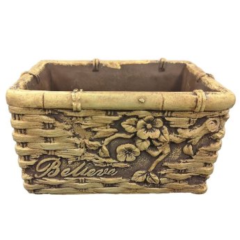 73-1991 ΠΑΚΕΤΟ ΜΕ 6 ΤΜΧ. Καλάθι-Κασπώ Κεραμική Πλέξη Ορθογώνιο 16x10.5x9cm