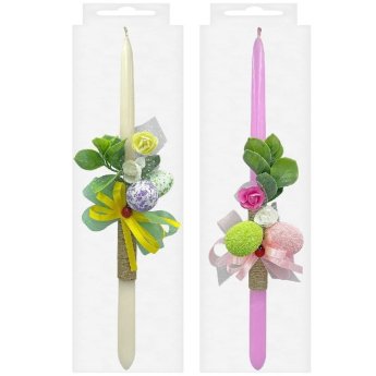 73-1921 Λαμπάδα Φιόγκος Αυγα Διακοσμητικά 37cm