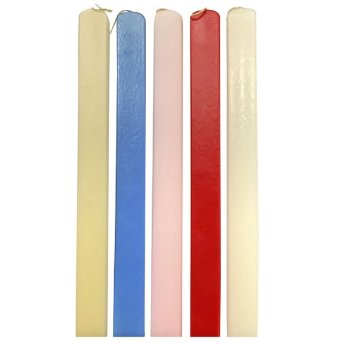 73-1624 ΠΑΚΕΤΟ ΜΕ 12  ΤΜΧ. Λαμπάδα Πλακέ Μονόχρωμη 35x3cm