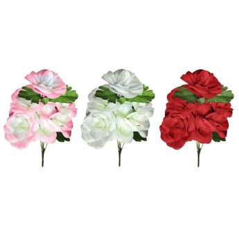 73-1387 ΠΑΚΕΤΟ ΜΕ 2  ΤΜΧ. Μπουκέτο 12 Τριαντάφυλλα Φ11cm  40cm