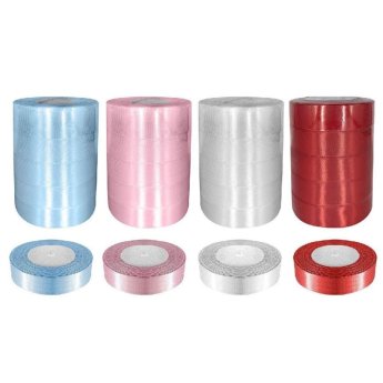 19-147 ΠΑΚΕΤΟ ΜΕ 5  ΤΜΧ. Κορδέλα Σατέν Μονόχρωμη 23mx2.5cm