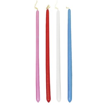 73-311 ΠΑΚΕΤΟ ΜΕ 10  ΤΜΧ. Λαμπάδα Μονόχρωμη Χρώματα 38cm