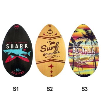 42-2143 Σανίδα Ξύλινη Surf Skimboard 76x45cm