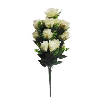 1233-16 ΤΕΧΝΗΤΟ ΦΥΤΟ ΜΠΟΥΚΕΤΟ 18 ΚΕΦΑΛΙΑ ΛΕΥΚΟ 65CM