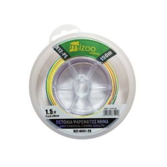 1375-05 MIZOO FISHING ΝΗΜΑ ΨΑΡΕΜΑΤΟΣ ΠΟΛΥΧΡΩΜΟ X12-PE 150M 1.5- O.20MM