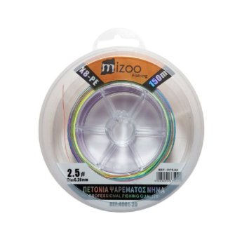1375-04 MIZOO FISHING ΝΗΜΑ ΨΑΡΕΜΑΤΟΣ ΠΟΛΥΧΡΩΜΟ X8-PE 150M 2.5- O.26MM