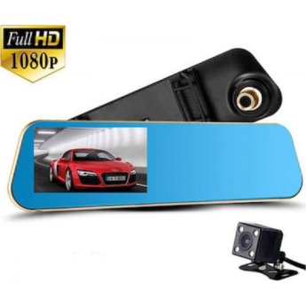 202006101 VEHICLE BLACKBOX DVR ΣΕΤ ΚΑΘΡΕΠΤΗΣ ΜΕ ΜΠΡΟΣΤΙΝΗ ΚΑΜΕΡΑ DVR ΑΥΤΟΚΙΝΗΤΟΥ 1080P ΜΕ ΟΘΟΝΗ 4.3